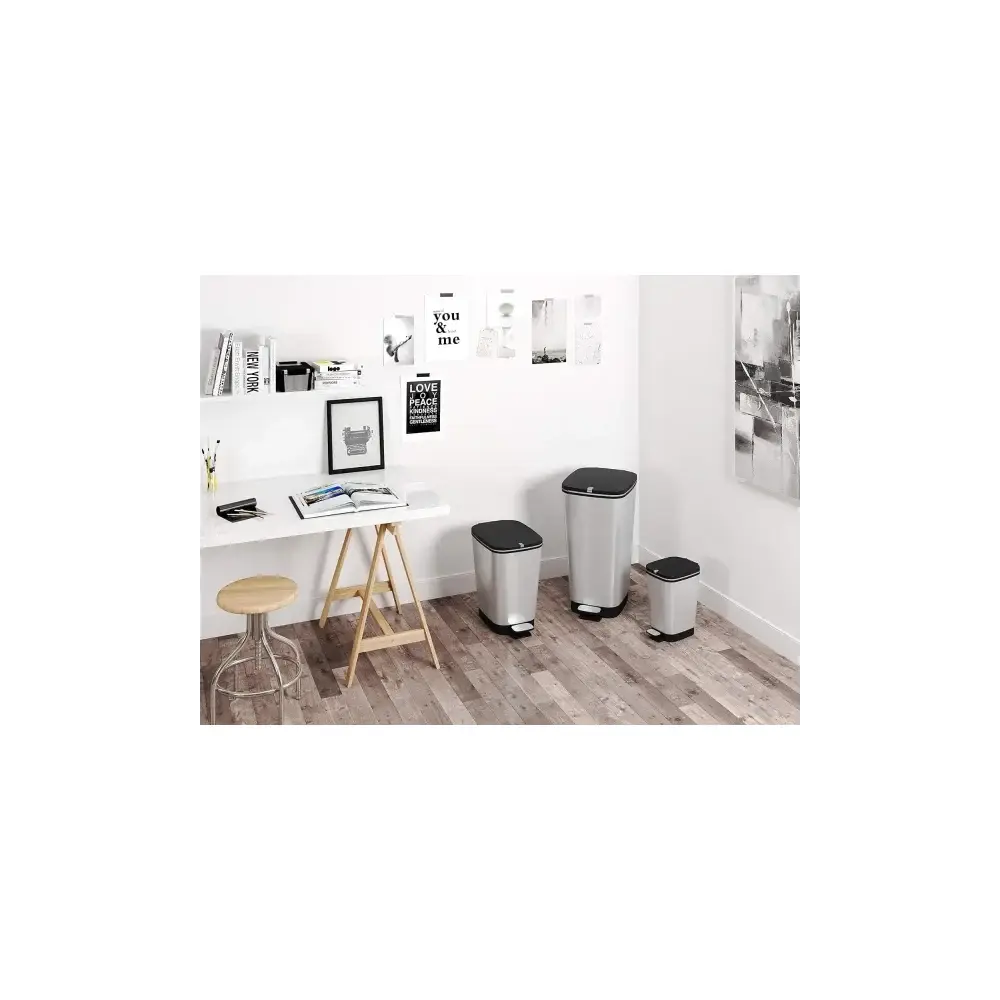 Cestino Pedale Kis Chic Bin Steel 50 L Design Metallizzato Keter