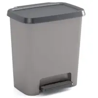 Pattumiera a Pedale 25lt Grigia Compatta Keter