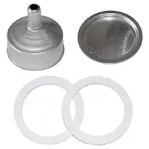 Kit Ricambi Caffettiera 1 Tazza: 2 Guarnizioni, Filtro Basaplast