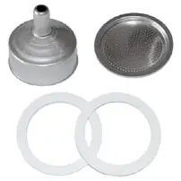 Kit Ricambi Caffettiera 1 Tazza: 2 Guarnizioni, Filtro Basaplast