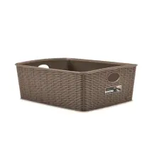 Cestino Elegance L High Stefanplast, effetto midollino