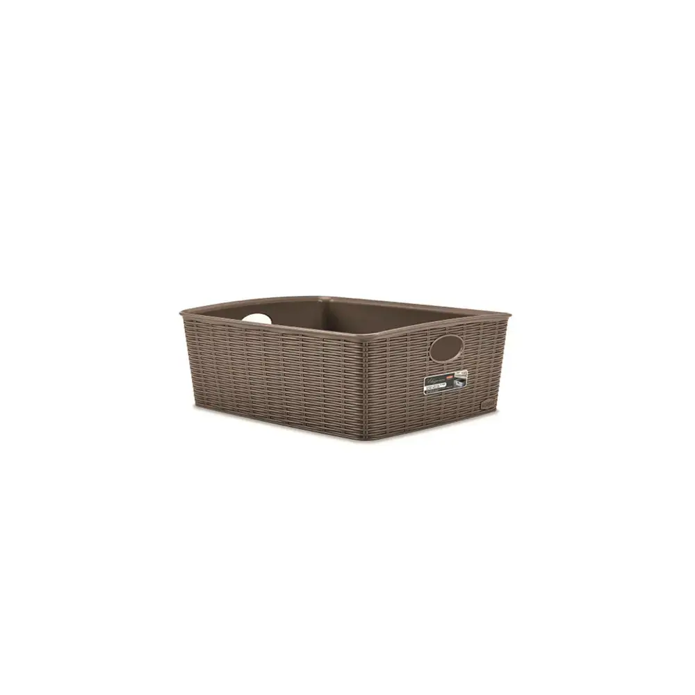Cestino Elegance L High Stefanplast, effetto midollino