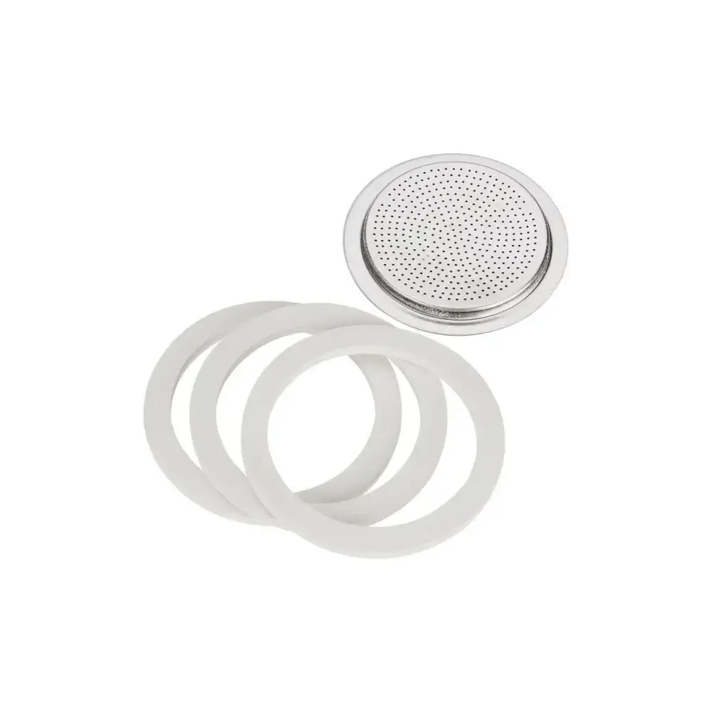 Set 3 Guarnizioni e Filtro per Caffettiera 12 Tazze Bialetti