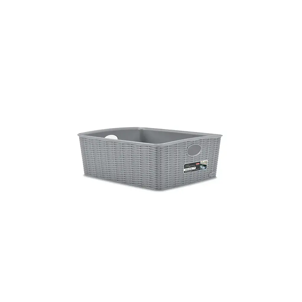 Cestino Elegance L High Stefanplast, effetto midollino