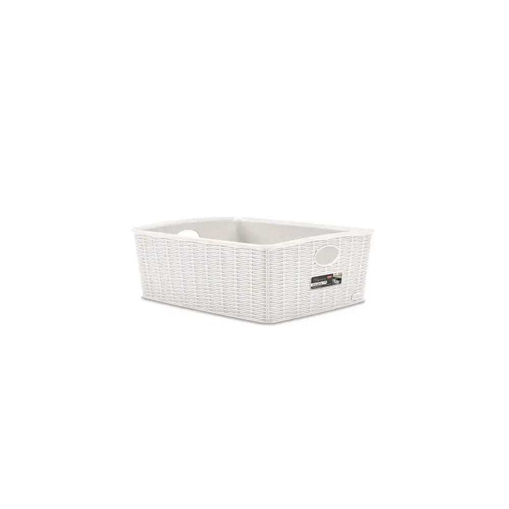 Cestino Elegance L High Stefanplast, effetto midollino