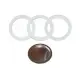Set 3 Guarnizioni + Filtro per Caffettiera 3 Tazze Basaplast
