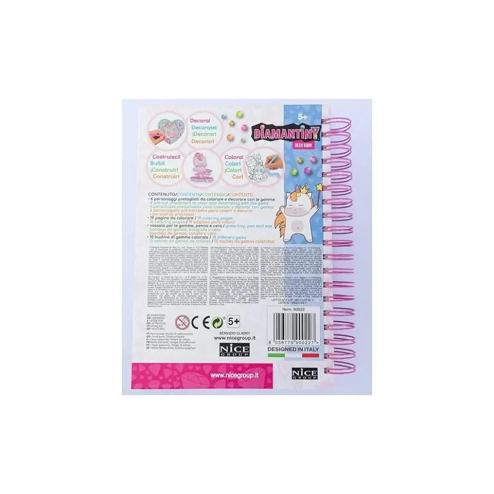 Diamantiny Unicorno Dipingi Coi Numeri Deco Book Gemme 3D Album Nice