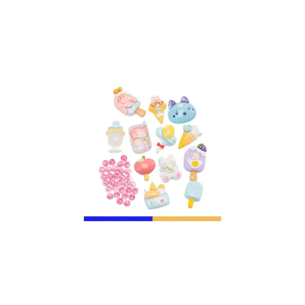 Decoden Shiny Glitter Kit Creativo con Pasta Glitter e Charms Nice