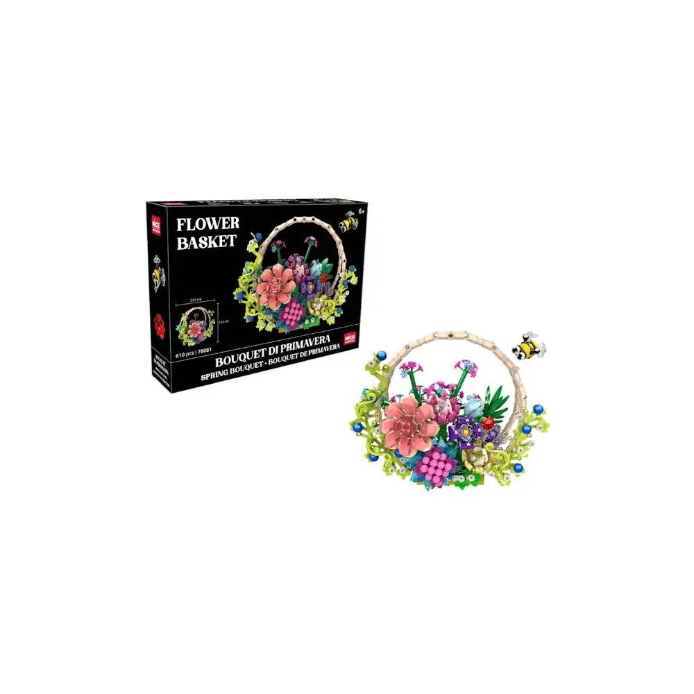 Mattoncini Bouquet di Primavera con Ape e Coccinella Nice