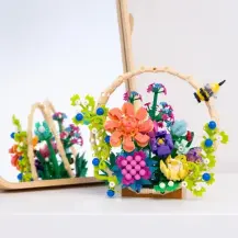 Mattoncini Bouquet di Primavera con Ape e Coccinella Nice
