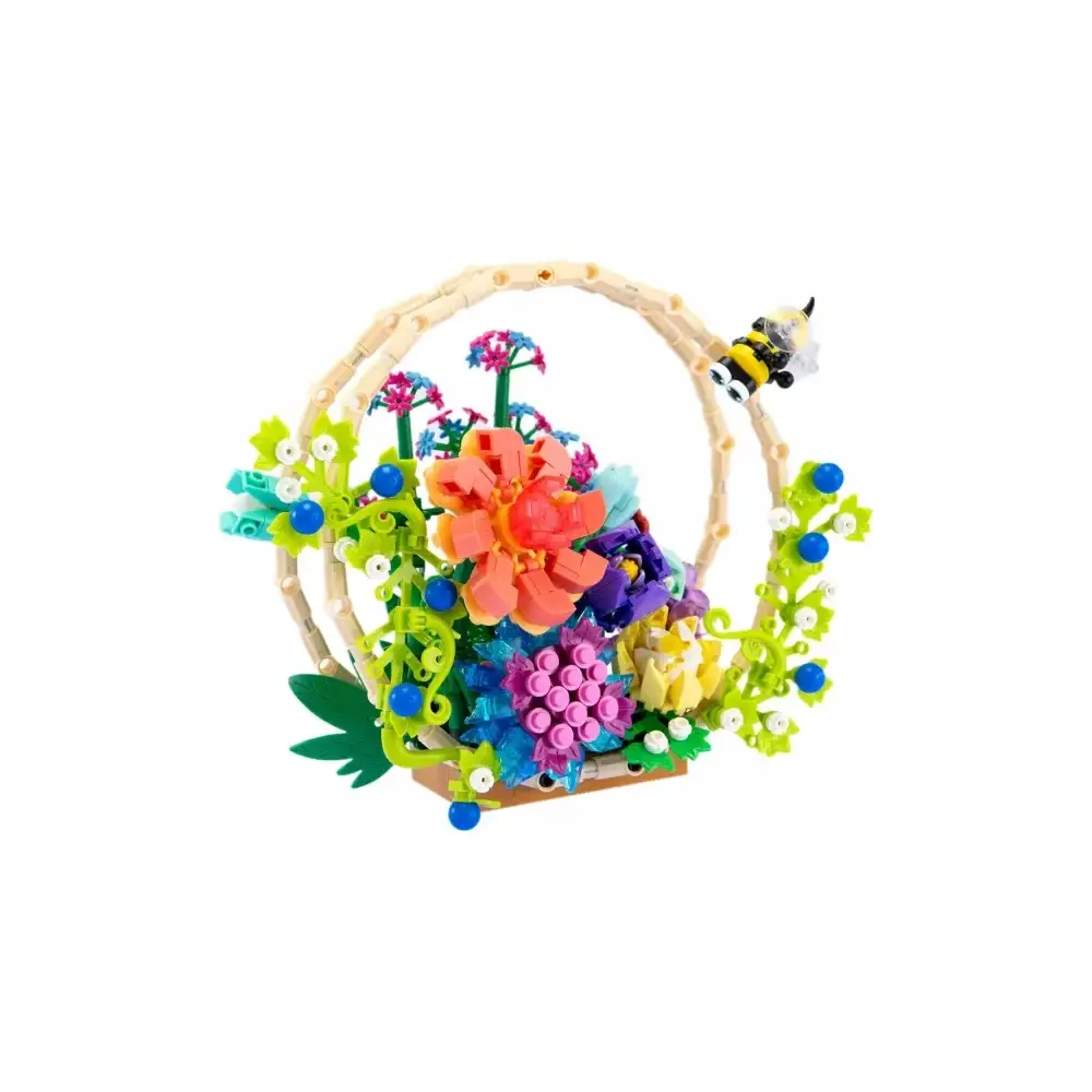 Mattoncini Bouquet di Primavera con Ape e Coccinella Nice