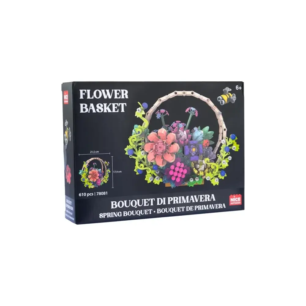 Mattoncini Bouquet di Primavera con Ape e Coccinella Nice