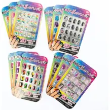 Influencer Set 20 Decori Unghie Unghie Press-On Colorate Fantasie Nice
