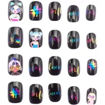 Influencer Set 20 Decori Unghie Unghie Press-On Colorate Fantasie Nice