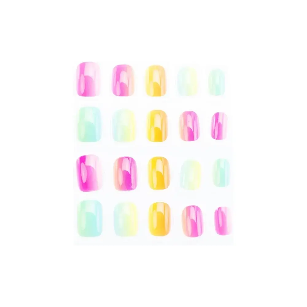 Influencer Set 20 Decori Unghie Unghie Press-On Colorate Fantasie Nice