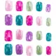 Influencer Set 20 Decori Unghie Unghie Press-On Colorate Fantasie Nice