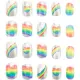 Influencer Set 20 Decori Unghie Unghie Press-On Colorate Fantasie Nice