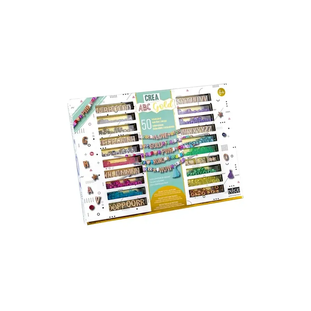 Perline ABC Precious Gold Kit Creativo con Oltre 300 Perline Nice