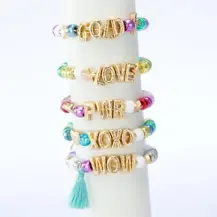 Perline ABC Precious Gold Kit Creativo con Oltre 300 Perline Nice