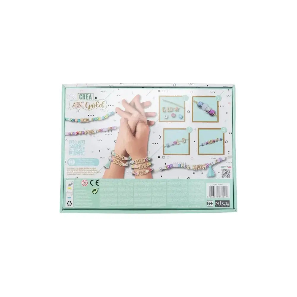 Perline ABC Precious Gold Kit Creativo con Oltre 300 Perline Nice