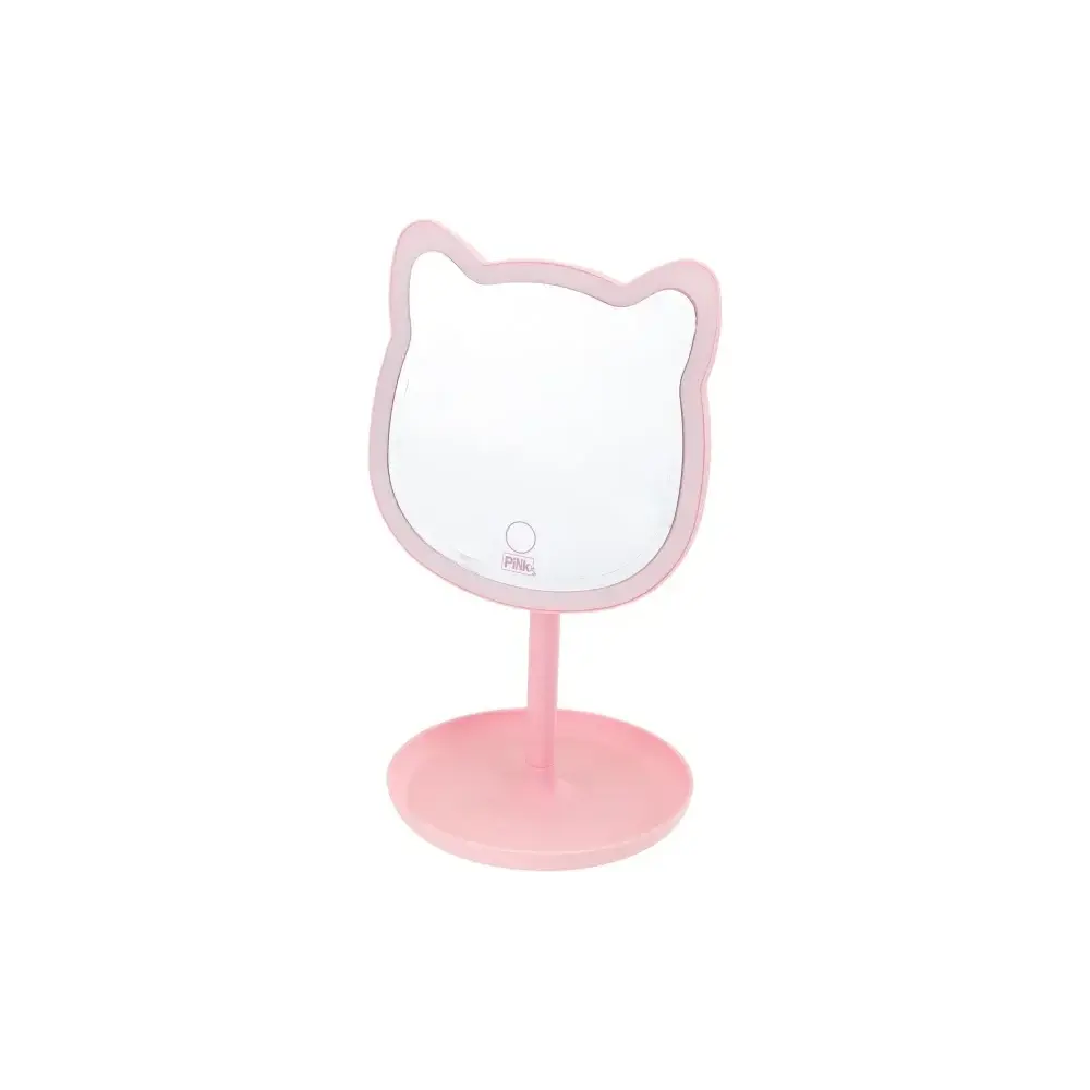 Pinkit Mirror Specchio da Trucco a Forma di Gatto con Luce LED Nice