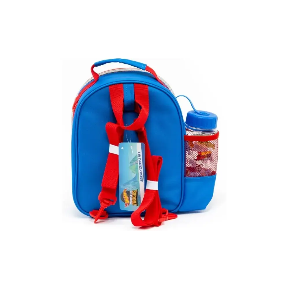 Borsa Zaino 2in1 Hot Wheels Inclusa Borraccia Scuola e Asilo 28 X ODS