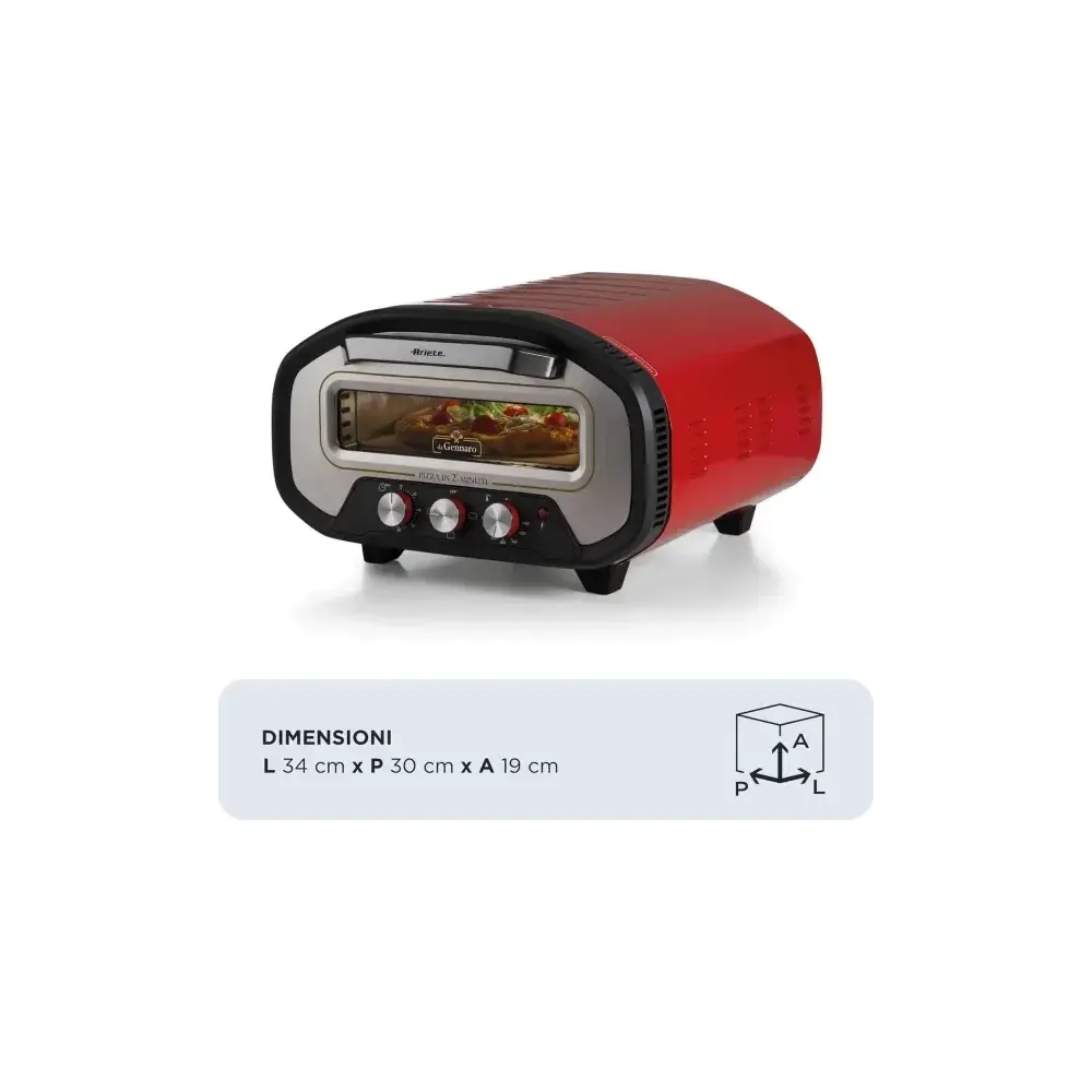 Da Gennaro Forno Pizza 2200W con Pietra Refrattaria 3901 Ariete