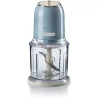 Tritatutto Vintage Celeste 400W 2 Velocità 4 Lame Inox Tazza Ariete