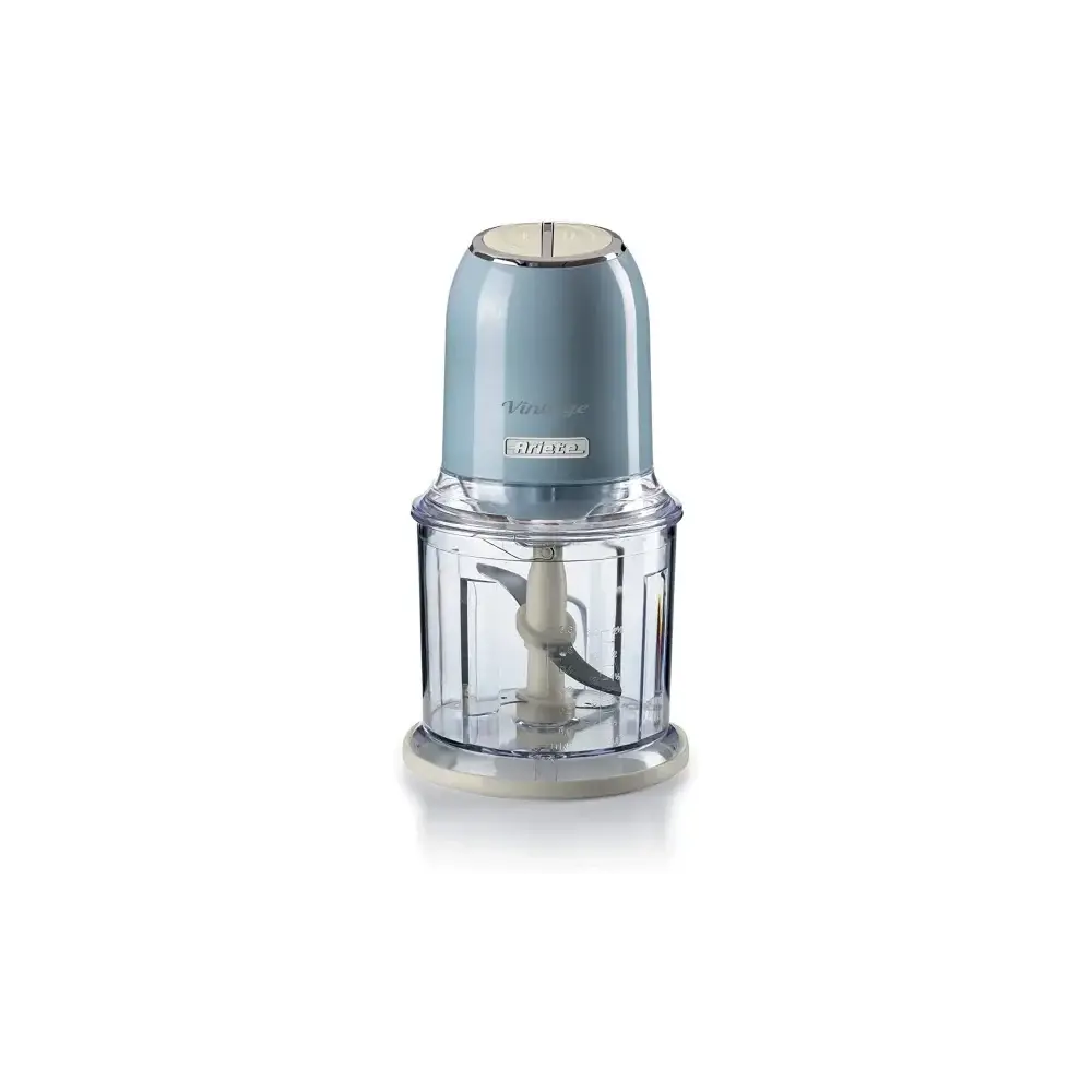 Tritatutto Vintage Celeste 400W 2 Velocità 4 Lame Inox Tazza Ariete