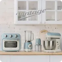Tritatutto Vintage Celeste 400W 2 Velocità 4 Lame Inox Tazza Ariete