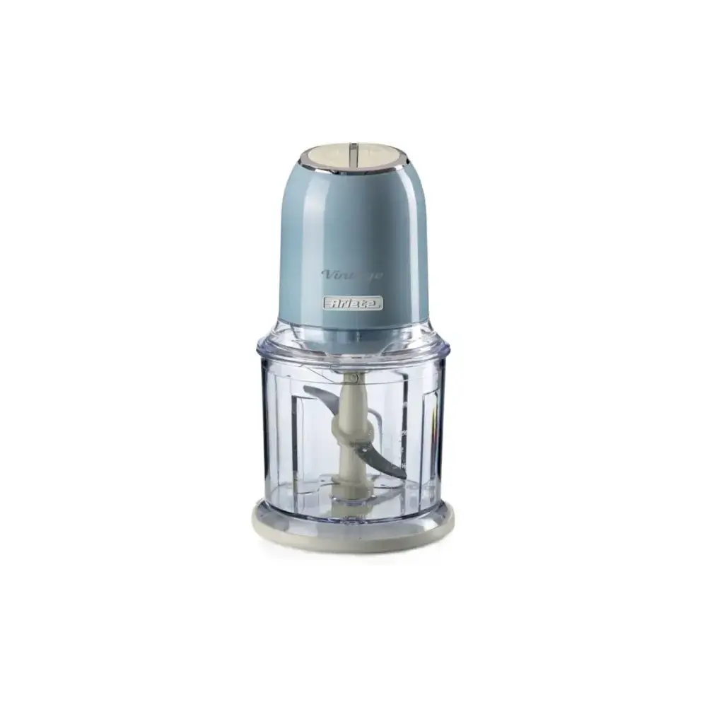 Tritatutto Vintage Celeste 400W 2 Velocità 4 Lame Inox Tazza Ariete