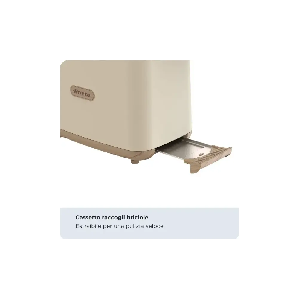 Tostapane 760W Wood Beige 2 Scomparti Ariete
