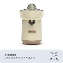 Spremiagrumi Breakfast Wood 40W Effetto Legno Beige 2 Coni Ariete