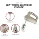 Sbattitore Vintage 450W 5 Velocità + Turbo 2 Fruste Inox 1548 Ariete