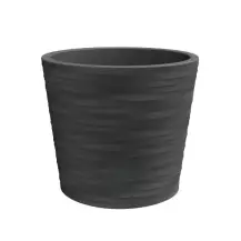Vaso Hermes Elegance Tronco Conico Resina Antracite Vaso Nicoli