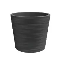 Vaso Hermes Elegance Tronco Conico Resina Antracite Vaso Nicoli
