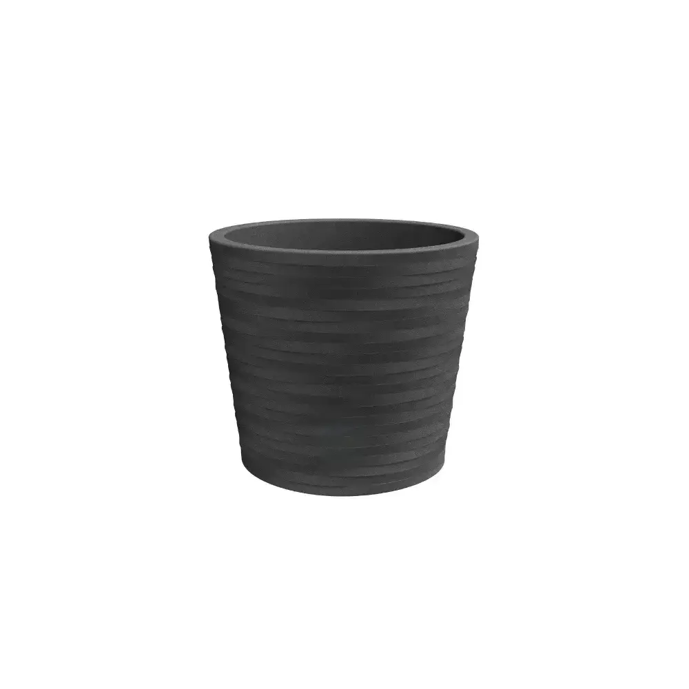 Vaso Hermes Elegance Tronco Conico Resina Antracite Vaso Nicoli
