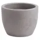 Vaso Conca Hera Ciotola Resina Cenere Vaso Tondo Design Moderno Nicoli