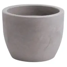 Vaso Conca Hera Ciotola Resina Cenere Vaso Tondo Design Moderno Nicoli