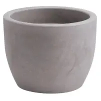 Vaso Conca Hera Ciotola Resina Cenere Vaso Tondo Design Moderno Nicoli