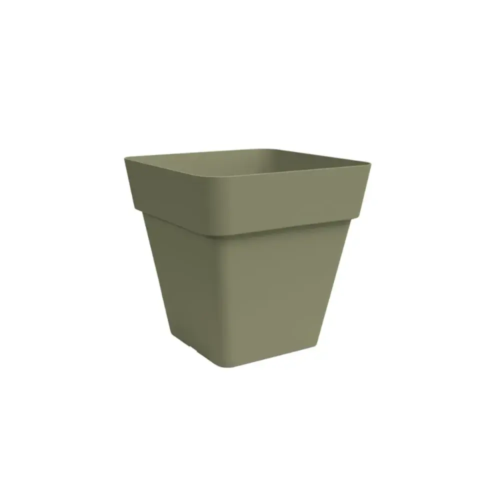 Arké Vaso Quadro 30 cm Verde Plastica Riciclata Vaso Quadrato Nicoli