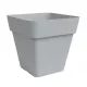 Arké Vaso Quadro 40 cm Grigio Plastica Riciclata Vaso Quadrato Nicoli