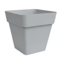 Arké Vaso Quadro 40 cm Grigio Plastica Riciclata Vaso Quadrato Nicoli