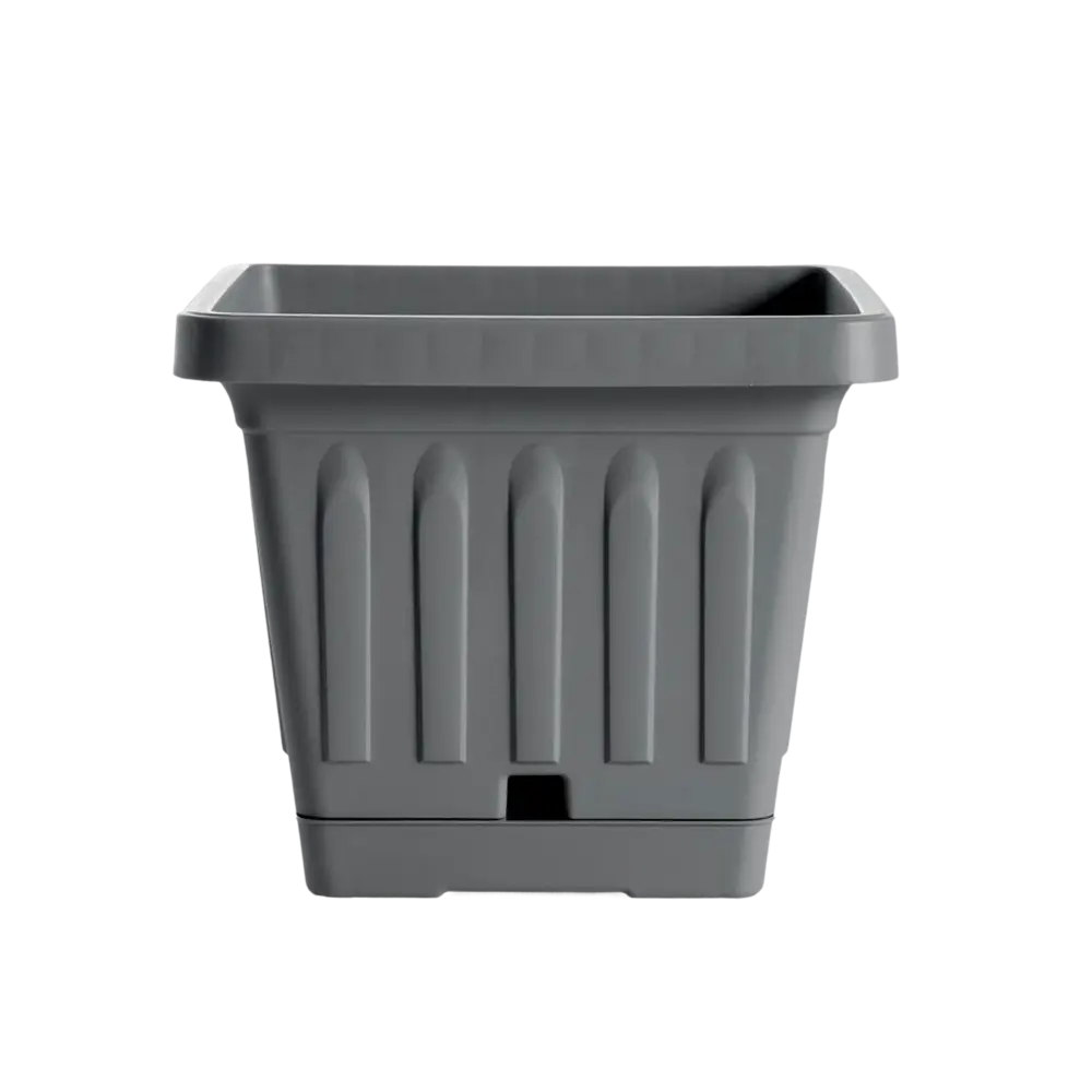 Vasi Quadrati Linea Terra con Sottovaso a Riserva d’Acqua – 40X40 cm