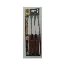 Coltelli da Bistecca, Set 6 Pezzi, Lama in Acciaio Inox, Inoxbonomi