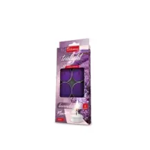 Candele Tealight Profumate alla Lavanda, Confezione da 8 Seta Blu