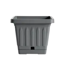 Vasi Quadrati Linea Terra con Sottovaso a Riserva d’Acqua – 50X50 cm