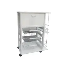 Carrello Vesuvio Portapane Bianco Maslegno | Generoso Casalinghi