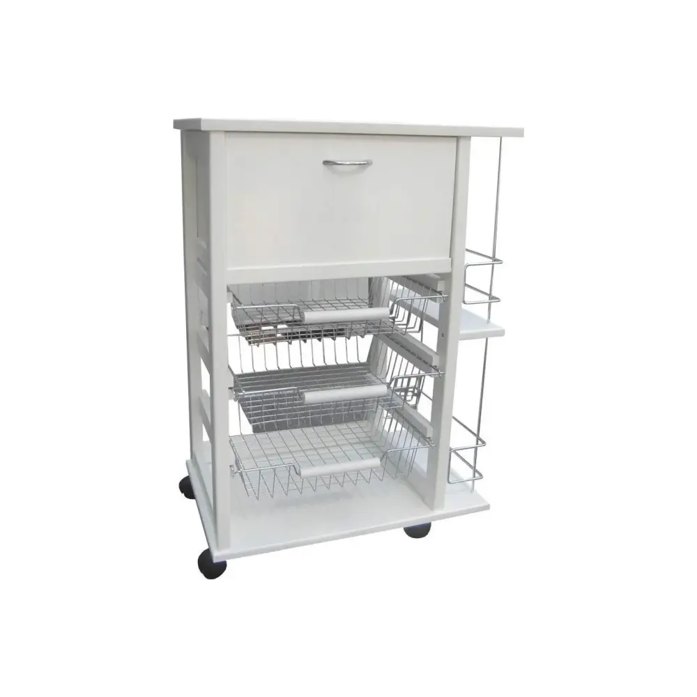 Carrello Vesuvio Portapane Bianco Maslegno | Generoso Casalinghi