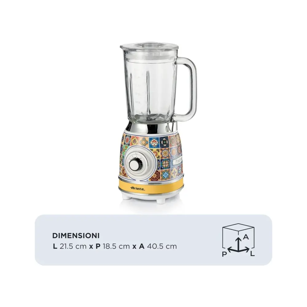 Frullatore Ariete Positano Vetro 1,5 L | Generoso Casalinghi